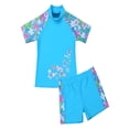 thumbnail image 1 of CHICTRY Little Girls Two-Piece Swimsuit Rash Guard Floral Printed Swimwear, 1 of 7