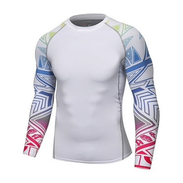 CHICTRY Men's Upf 50  Swim Top Quick Dry Muscle Sports Shirts Pull Over Rash Guard Swimwear Type B M