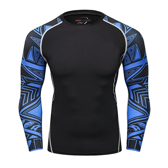 CHICTRY Men's Upf 50+ Swim Top Quick Dry Muscle Sports Shirts Pull Over Rash Guard Swimwear Type D L