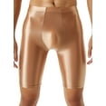 thumbnail image 1 of CHICTRY Mens Dry Fit Tight Compression Swimming Running Shorts Glossy Gym Fitness Leggings, 1 of 6
