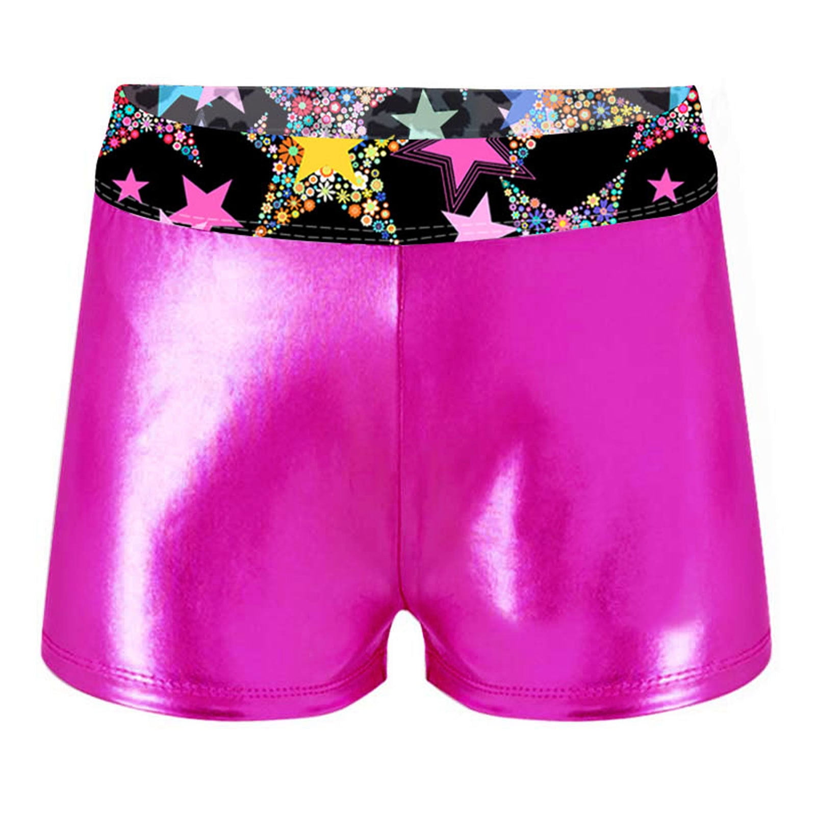 Spandex Shorts Metallic Cheer Shorts CHICTRY Shiny Dance Shorts