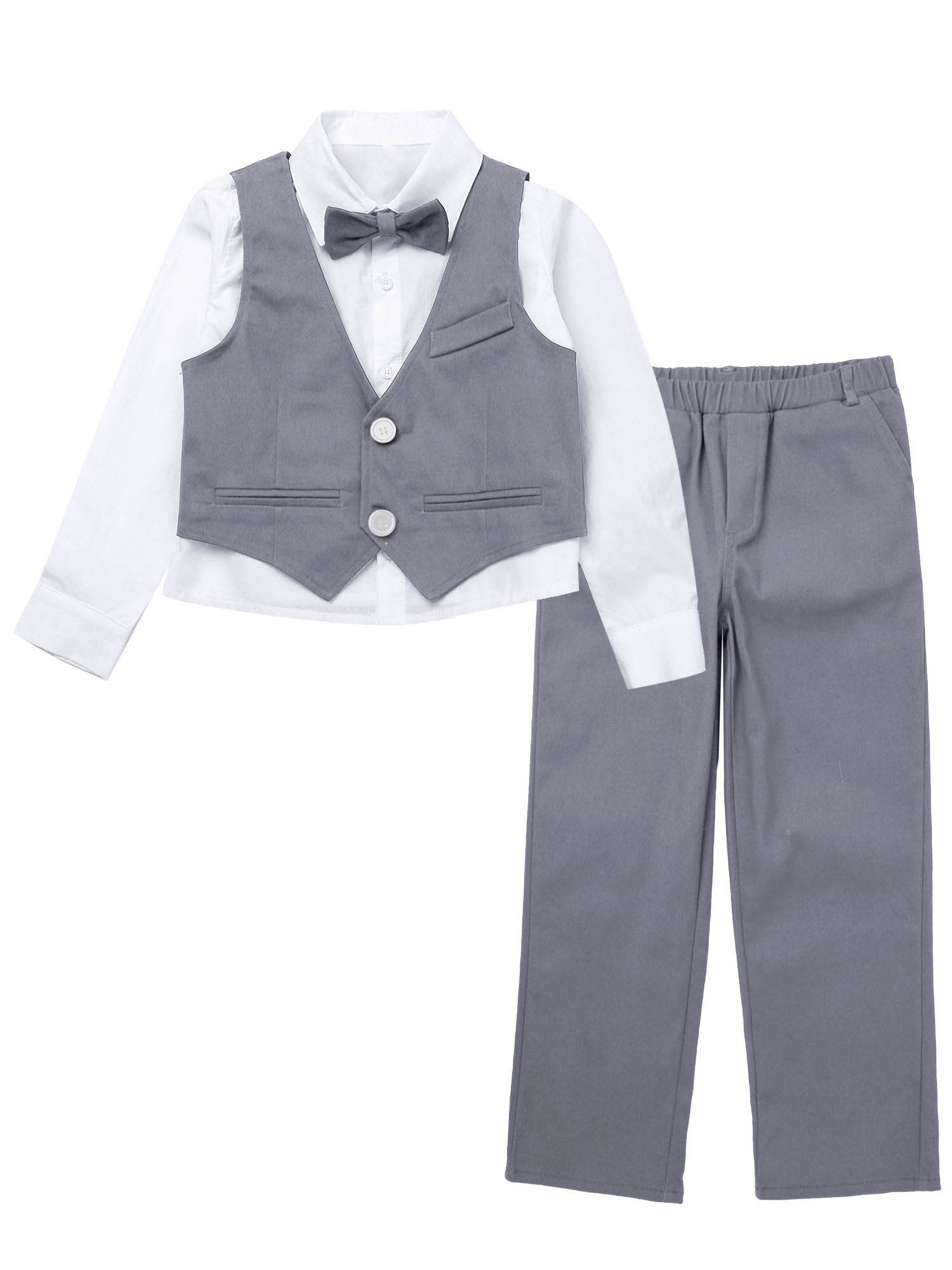 CHICTRY Toddlers Boys 4Pcs Wedding Formal Suit Gentleman Outfit Long ...