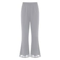 thumbnail image 1 of CHICTRY Woman Chiffon Elegant Long Pants Casual Trousers Mother of Brides Formal Dress-up Grey L, 1 of 4