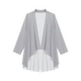 thumbnail image 1 of CHICTRY Women Chiffon Long Sleeve Cardigan Open Front Casual Shrug Bride's Mother Formal Coat Grey 3XL, 1 of 5