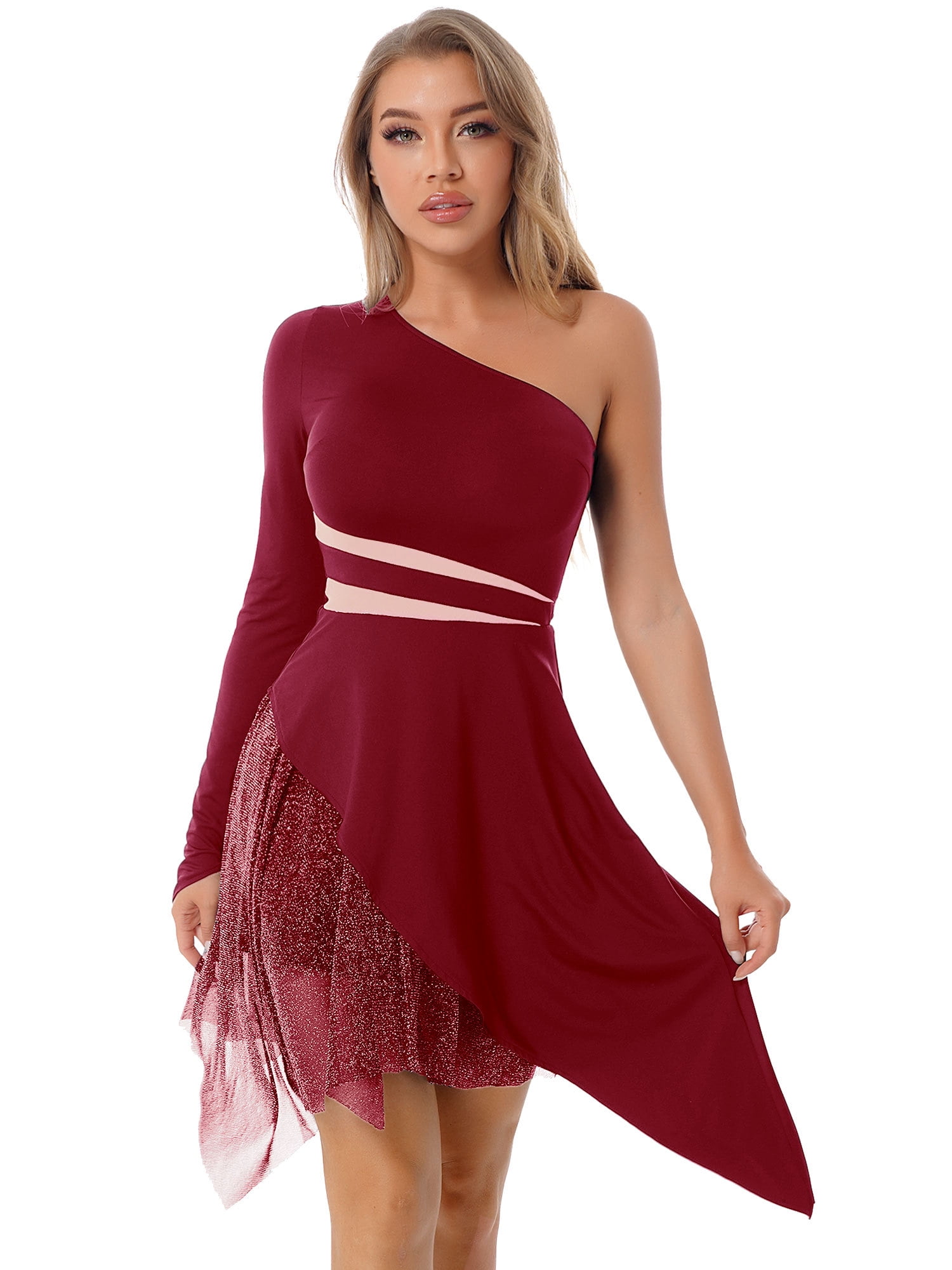 One shoulder skater dress discount