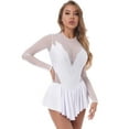 thumbnail image 1 of CHICTRY Womens Long Sleeve Rhinestone Ballet Dance Skating Leotard Dress, 1 of 7