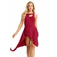 thumbnail image 1 of CHICTRY Womens Lyrical Dance Costume Cutout High Low Skirt Camisole Ballet Leotard Dress, 1 of 7
