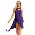 thumbnail image 1 of CHICTRY Womens Lyrical Dance Costume Cutout High Low Skirt Camisole Ballet Leotard Dress, 1 of 7