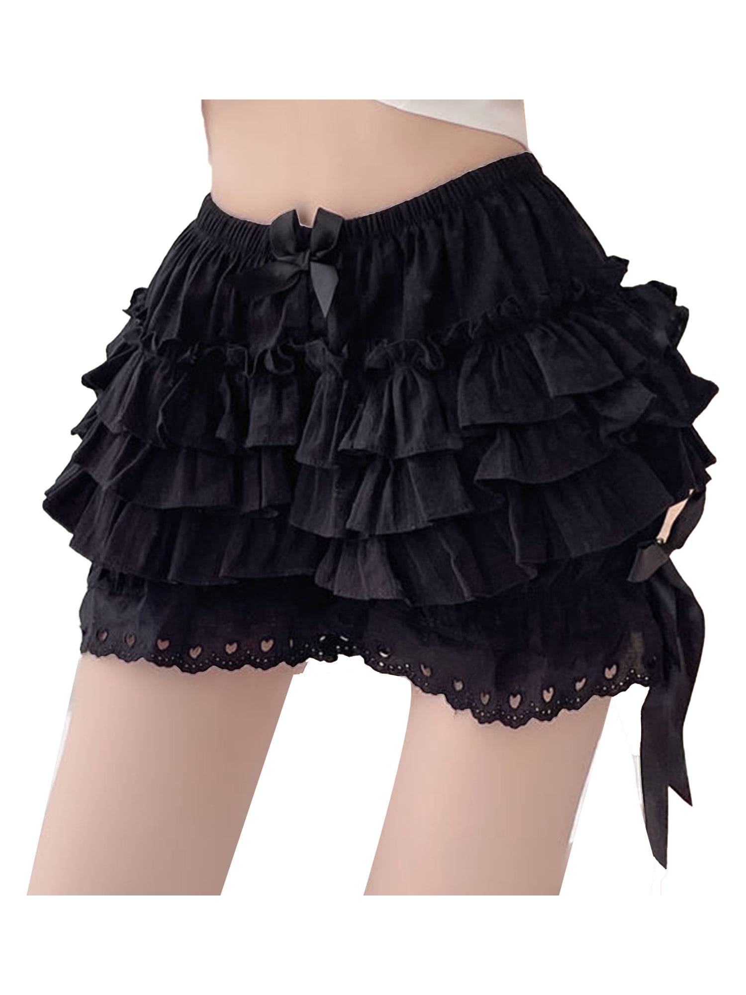 CHICTRY Women's Ruffled Pettipants Bloomers Lace Trim Knickers Panties  Lingerie Black One Size : Clothing, Shoes & Jewelry 
