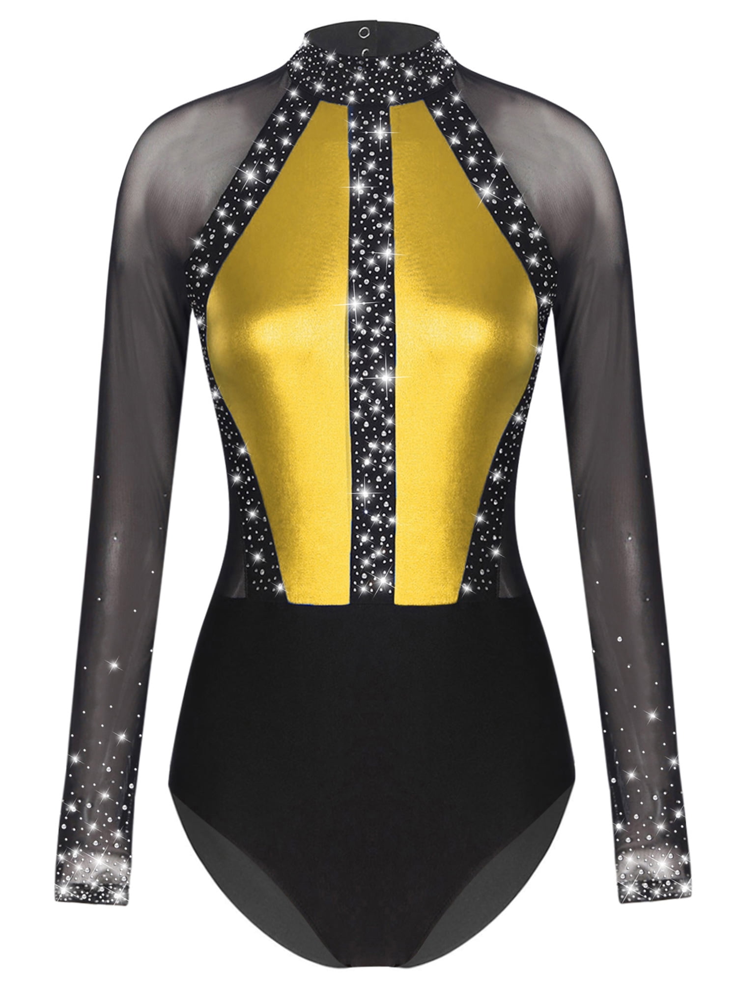 IMEKIS Balletpak voor dames, lange mouwen, bodysuit, glanzend, body, wetlook, ballet, dansbody, leotard, gymnastiekpak, eendelig, metallic shirt, bovenstuk, top, sport, fitnesskostuum, paars, S