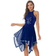 thumbnail image 1 of CHICTRY Womens Sparkly Sequins Backless Lyrical Dance Dress Halter Shiny Glitters Modern Dance Costume, 1 of 7
