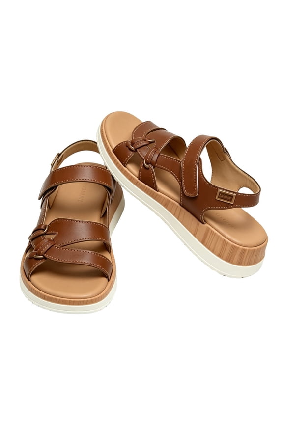 Womens Dressy Sandals Low Wedge Sandals with Adjustable Strap with Cushioned Insole Summer Sandals for Beach & Casual Walking