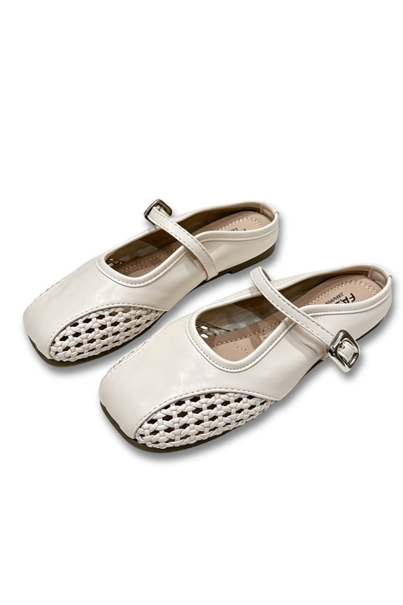 Breathable Mesh Fashion Mules for Women Shallow Slip On Non Slip Slide Sandals Comfortable Casual Office Daily Flats