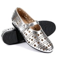 thumbnail image 1 of CHICVOMEY Breathable Mesh Mary Jane Shoes for Women Leather Ballet Flats with Buckle Fashion Fishnet Flats for Women Casual & Work Fashion Flats, 1 of 9