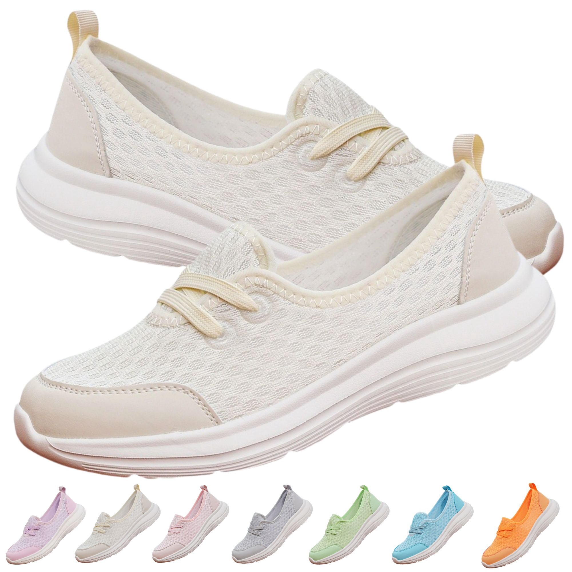 CHICVOMEY Breathable Mesh Slip On For Women Walking Shoes With Arch chicvomey-breathable-mesh-slip-on-for-women-walking-shoes-with-arch