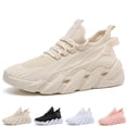 thumbnail image 1 of CHICVOMEY Breathable Sneakers for Women Running Shoes Lace Up Sneakers Non-Slip Blade Sole Comfortable Sneakers Casual Walking Shoes, 1 of 6