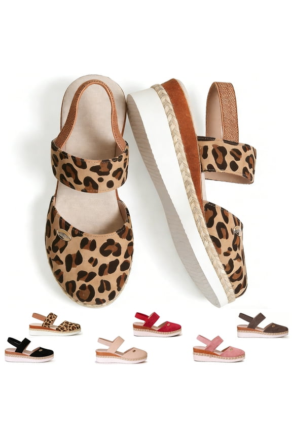 Casual Wedge Heels for Women Sandals Clogs for Women Platform Sandals with Adjustable Elastic Ankle Strap