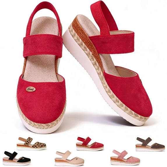 CHICVOMEY Casual Wedge Heels for Women Sandals Clogs for Women Platform Sandals with Adjustable Elastic Ankle Strap