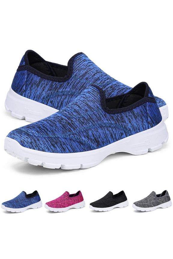 Comfort Breathable Slip-On Sneakers for Women Walking Shoes Lightweight Casual Tennis Shoes for Walking & Sports Sneakers with Arch Support