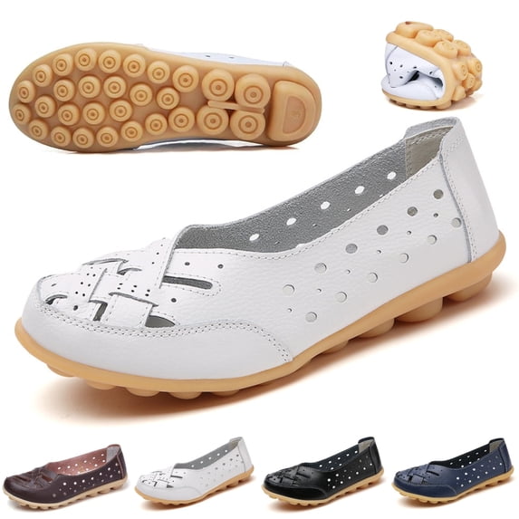 CHICVOMEY Comfort Loafers for Women Breathable Mesh Flats Soft Sole Flats for Dressy & Casual Slip-On Flats with Memory Foam