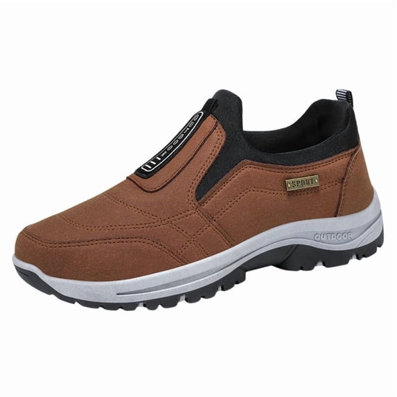 CHICVOMEY Comfort Sneakers for Men Lightweight Slip On Hiking Shoes Non-slip Shock Absorbing Casual Shoes For Daily Wear & Walking