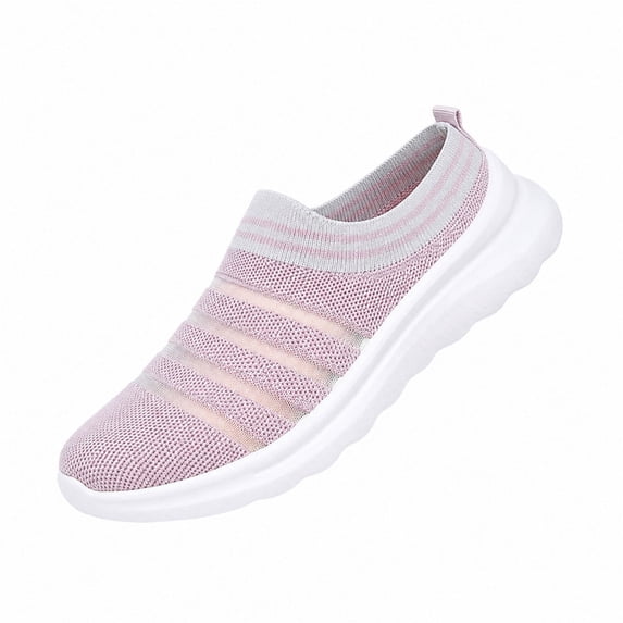 CHICVOMEY Comfort Sneakers for Women Lightweight Fly‑Knit Slip‑On Casual Shoes Non‑Slip Walking Shoes Ideal for Daily Wear & Walking