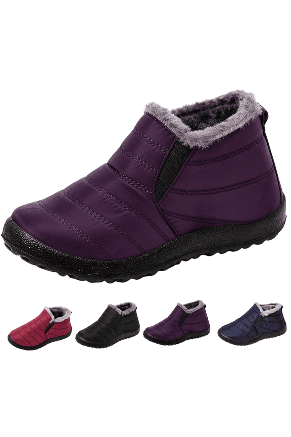 Comfort Snow Boots for Women Winter Boot with Warm Fur Lined Ankle Booties Slip On Waterproof Short Boots for Women&Men