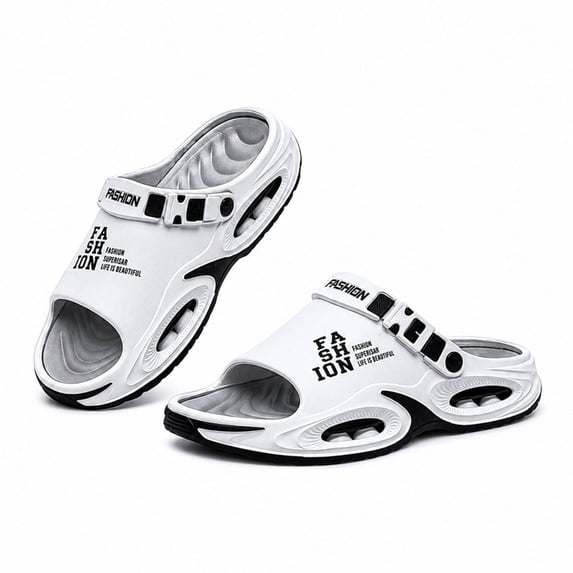 CHICVOMEY Comfortable Sandals Men Lightweight Slip-On Slides Thick Cushioned Platform Sandals Ideal for Summer Casual & Daily Wear
