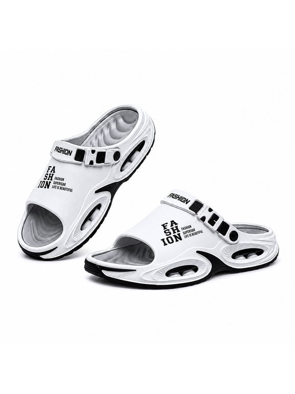 Comfortable Sandals Men Lightweight Slip-On Slides Thick Cushioned Platform Sandals Ideal for Summer Casual & Daily Wear