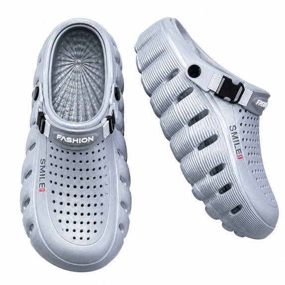 CHICVOMEY Comfortable Sandals for Men Lightweight Slip-on Slippers Shock-absorbing Wear-resistant Thick Sole Sandals Indoor and Outdoor Dual Use Pool and Beach