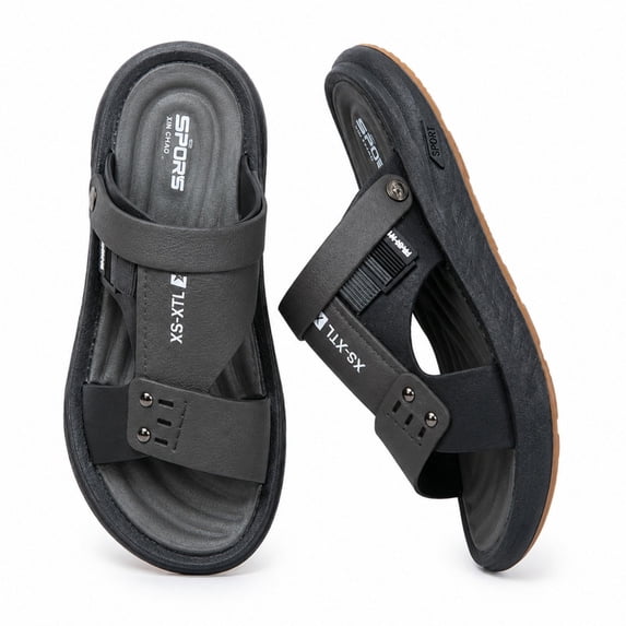 CHICVOMEY Comfortable Sandals for Men Lightweight Non-slip Sport Sandals Adjustable Strap Casual Sandals Beach Walking Travel Daily Wear