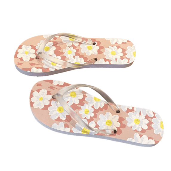 CHICVOMEY Comfortable Sandals for Women Printed Flip Flops with Soft Straps for All-Day Wear