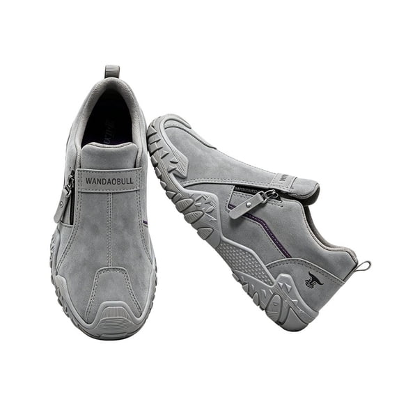 CHICVOMEY Comfortable Slip On Shoes for Man Walking Shoes with Non-Slip Sole Versatile Side Zipper Design Suitable for Fitness Travel and Outdoor Activities