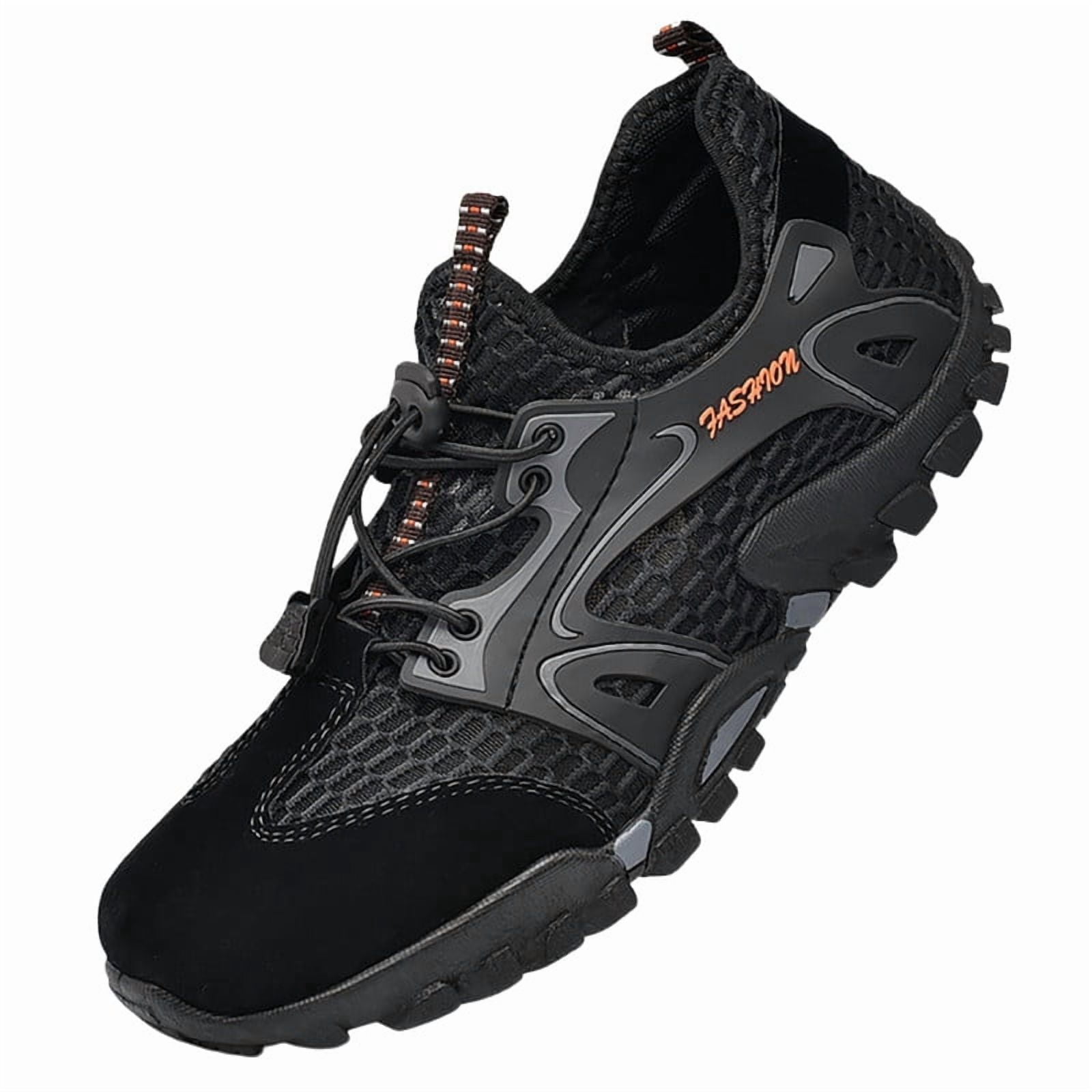 CHICVOMEY Comfortable Sneakers for Men Lightweight Breathable Slip-On Hiking Shoes Non-slip Wear Resistant Outdoor Sneakers Ideal for Summer Beach and Camping