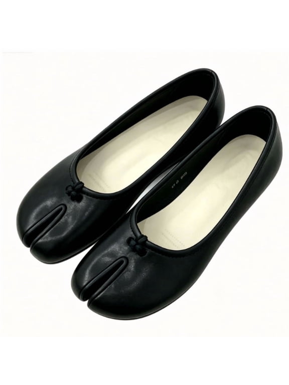 Flats for Women Rounde Toe Wide Split Toe Slip on lightweight Soft Breathable Non slip Outsole Ballet Flats for Office Commuting Vacation Daily Casual