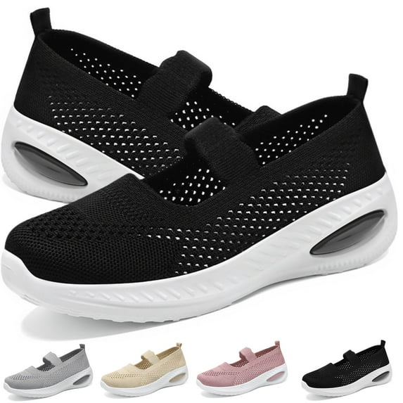 CHICVOMEY Flats for Women Breathable Mesh Mary Jane Shoes for Women Comfortable Casual & Work Ballet Flats Dressy Shoes