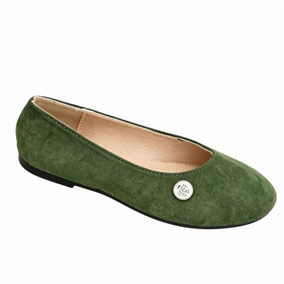 CHICVOMEY Flats for Women Comfortable Dressy Round Toe with Anti-Slip Sole Convenient Slip on Shoes for Casual Formal Workplace