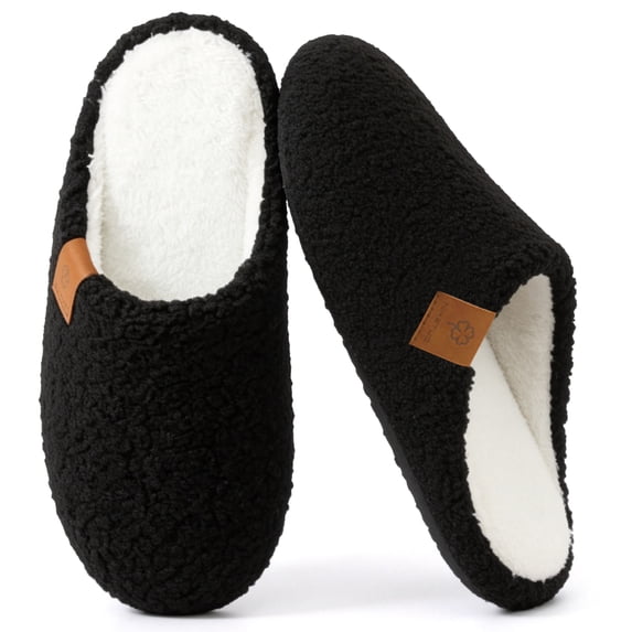 CHICVOMEY Fuzzy Slippers for Women Men Indoor Bedroom House Shoes Soft Furry Slip on Cozy Comfy House Slippers for Women