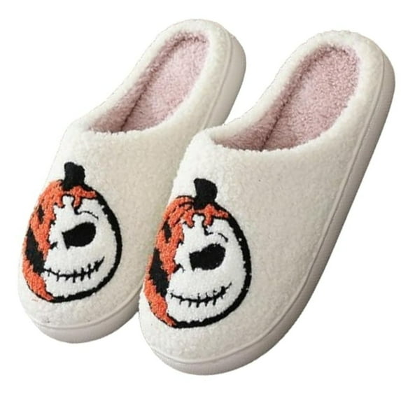 CHICVOMEY Halloween Slippers for Women & Men - Non-Slip Fuzzy Indoor Slides with Cute Design | Plush Comfy House Shoes