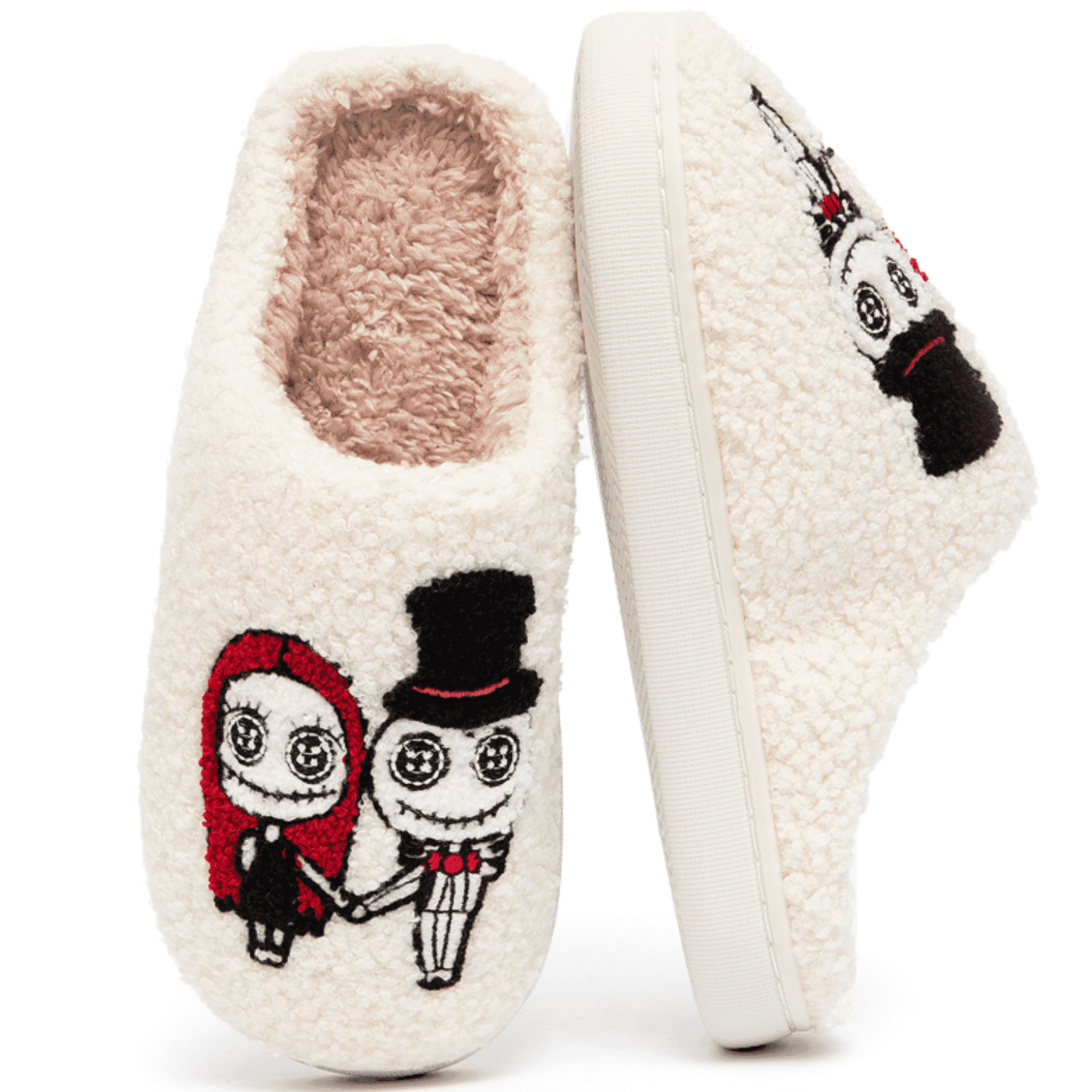 CHICVOMEY Halloween Slippers for Women & Men - Non-Slip Fuzzy Indoor Slides with Cute Design | Plush Comfy House Shoes