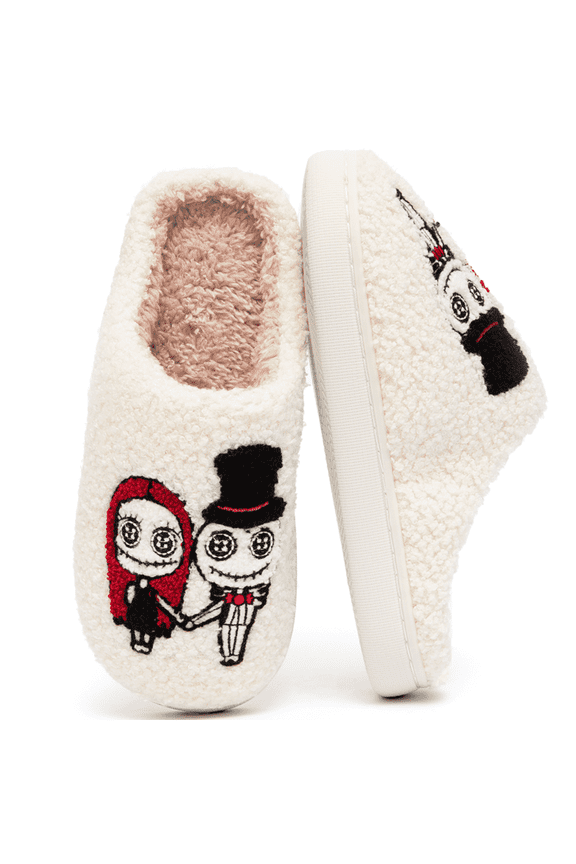 Halloween Slippers for Women & Men - Non-Slip Fuzzy Indoor Slides with Cute Design | Plush Comfy House Shoes