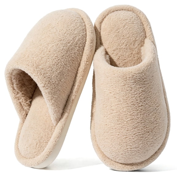 CHICVOMEY House Slippers for Women with Memory Foam Breathable Indoor House Shoes Slip on Slipper Fuzzy Slipper for Winter Non Slip Outsole