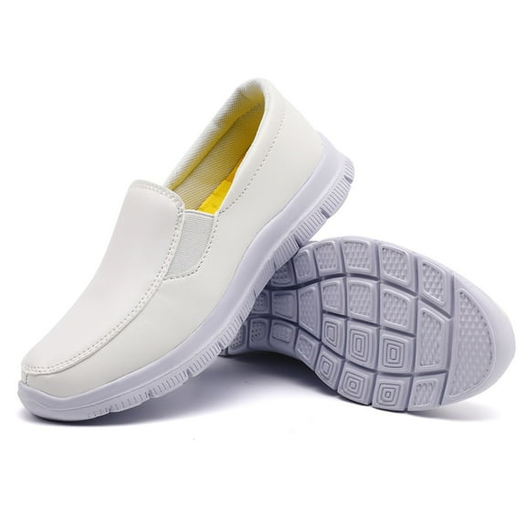 CHICVOMEY Lightweight Slip On Shoes for Women Nurse Work Slip Resistant Water Resistant Comfortable Work Sneakers Long Shift Wear Footwear