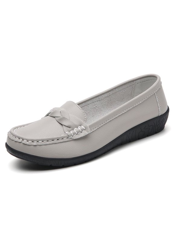 Loafers & Slip-Ons for Women Men Rubber Sole Lightweight Non Slip Slip on Nurse Shoes Comfortable Flats for Everyday Work Office Unisex