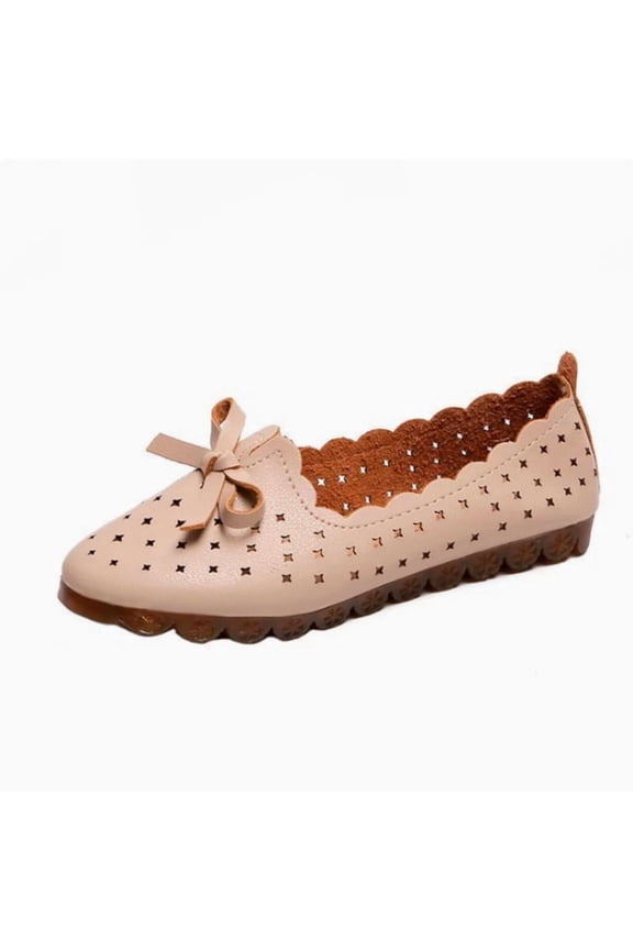 Loafers for Women with Comfortable Rubber Sole Breathable Mesh Flats with Flower Retro Casual Ballet Flats For Daily & Walking