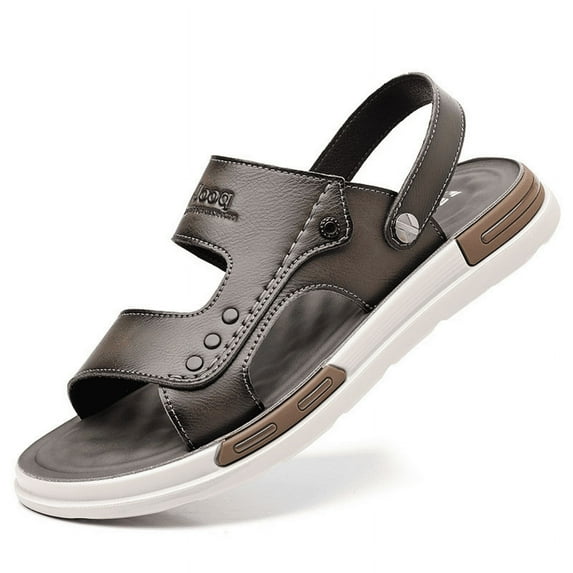 CHICVOMEY Men's Sandals Summer Slide Sandals for Men with Soft Latex Cushion Comfortable Outdoor Beach Shoes for Walking Travel