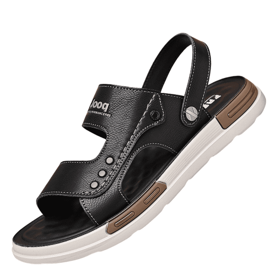 CHICVOMEY Men's Sandals Summer Slide Sandals for Men with Soft Latex Cushion Comfortable Outdoor Beach Shoes for Walking Travel