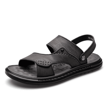 CHICVOMEY Men's Sandals Summer Slide Sandals for Men with Soft Latex Cushion Non-Slip Sole Comfortable Outdoor Beach Sandals for Walking Travel