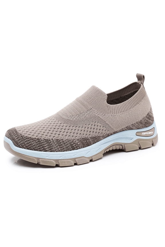 Men's Slip-On Walking Shoes Breathable Mesh Sneakers for Men Non-Slip Comfort Shoes for Standing Running Travel
