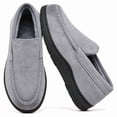 thumbnail image 1 of CHICVOMEY Men's Suede Moccasin Slippers with Faux Fur Lining - Indoor Outdoor Winter House Shoes Slip-On Slippers, 1 of 10
